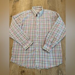 Cutter & Buck Multicolor Plaid Men's Button Down Dressy Shirt-XL